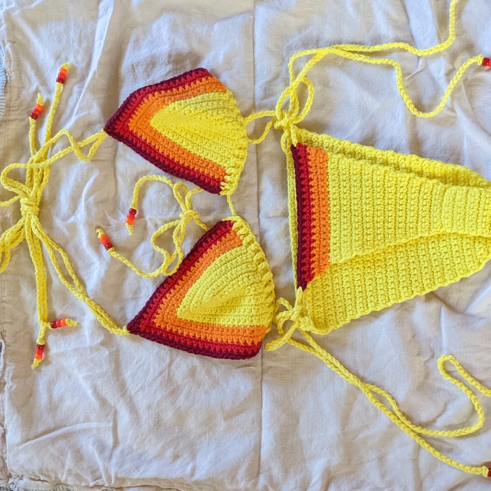 OOAK Handmade Crochet Bikini, "Knit-For-Tat" brand - Picture 2 of 16